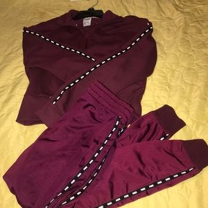 VS Pink Matching Burgundy Set bundle